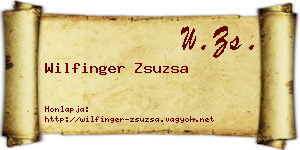 Wilfinger Zsuzsa névjegykártya